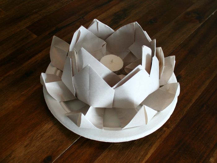 how to make paper lotus lantern
